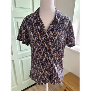 Vintage Reyn Spooner Hawaiian Shirt | Blue Bird Print Aloha Button Up